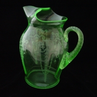 Cambridge # 119 Jug w/ Cleo Etch