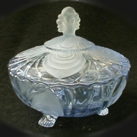 Cambridge # 165 Alpine Caprice Three-Footed Candy Box w/ Cover