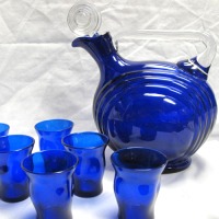Cambridge #3450 Nautilus Decanter w/ # 107 Tumblers