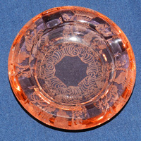Cambridge # 388 Ash Tray w/ # 746 Gloria Etch