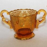 Cambridge #3400/  68 Cream & Sugar w/ #761 Valencia Etch