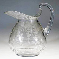 Cambridge Doulton Pitcher w/ Rose Point  Etch