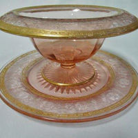 Cambridge # 169 Mayonnaise & Liner w/ Lotus #901 Etch