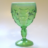 Cambridge #4000 Cascade NCC Goblet w/ Opalescent Rim