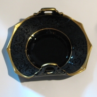 Cambridge # 760 Ebony Handled Decagon Plate w/ #725 Etch