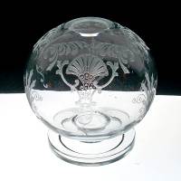 Cambridge # 423 Pristine Ivy Ball w/ #775 Firenze Etch