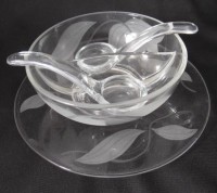 Cambridge #1491 Pristine Twin Salad Dressing Set
