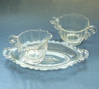 Cambridge # 253  Martha Cream, Sugar & Tray