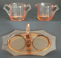 Cambridge # 620 Cream & Sugar w/ Tray