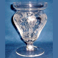 Cambridge # 157  Marmalade & Cover w/ Rose Point  Etch