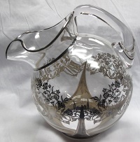 Cambridge #3400/  38 Ball Jug w/ Silver Deposit