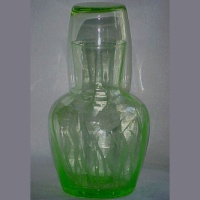 Cambridge #  61 Night Bottle & Tumbler w/#726 Etch