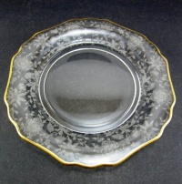 Cambridge #3400/ 176 Salad / Tea Plate w/ Wildflower Etch