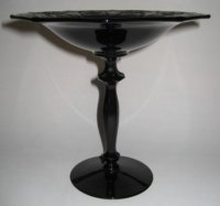 Cambridge #1090 Decagon Compote w/ #738 Etch