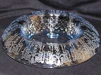 Cambridge # 676 Aero Oval Center Bowl with Cleo Etch