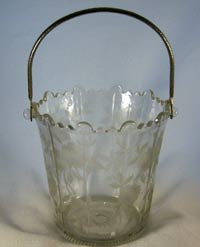 Cambridge # 674 Martha Ice Pail w/ Blossomtime Etch
