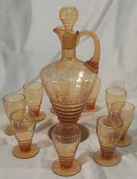 Cambridge #3075 Decanter & Tumblers