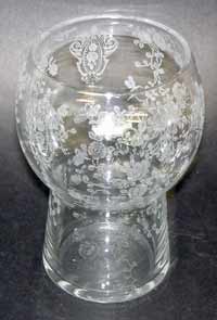 Cambridge #3400/  38 Ball Tumbler w/ Rose Point Etch