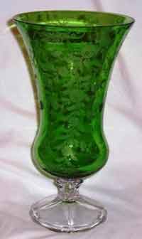 Cambridge #1299  Vase with Elaine Etch