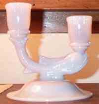 Cambridge Crown Tuscan #67 Dolphin Candlestick