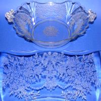 Central # 148 Deco Fan Bowl w/ Unknown Etch
