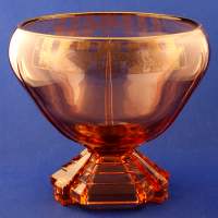 Central #2025 Fish Bowl w/ Gold Encrusted Decoration