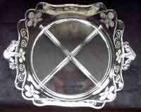 Central # 148 Deco Fan Relish with American Beauty Etch