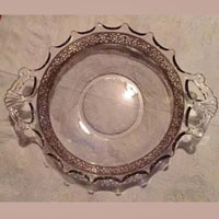 Central Deco Fan Bowl w/ Rambler Rose Band