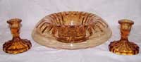 Central #2010 Frances Console Bowl & Candlesticks