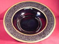 Central #2014 Bowl w/ Lotus #0889GB Etch