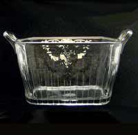 Central Rectangle Ice Tub with Unknown Silver Overlay