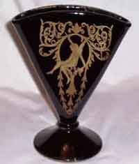 Central Fan Vase w/ Morgan Etch
