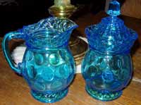 Central Rope and Thumbprint Creamer & Sugar