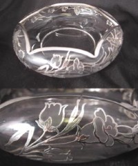 Duncan & Miller # 115 Canterbury Bowl w/ Silver Overlay