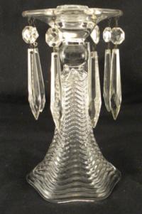 Duncan & Miller # 112 Caribbean Tall Candleholder w/ Prisms