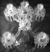 Duncan & Miller #   2 Early American Sandwich Five Light Candelabrum