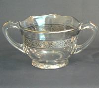 Duncan & Miller #  38 Cream & Sugar w/ Rambler Rose Etch
