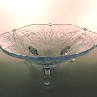 Fenton #1005-7 Silvertone Three-Toed Bowl