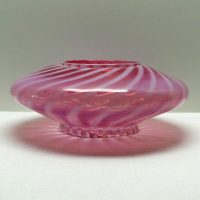 Fenton # 201 Cranberry Opalescent Special  Rose Bowl