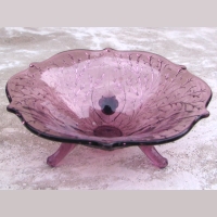 Fenton #1009-8 Silvertone Three-Footed Plate