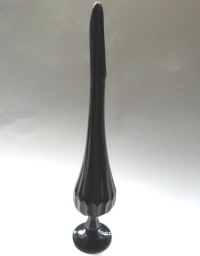 Fenton #4453 Ebony Thumbprint Vase