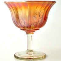 Fenton Ribbed Holly Marigold Comport