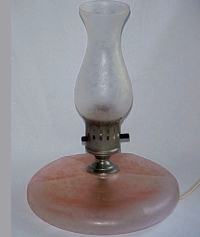 Fenton G 70 Lamp w/ Daisy Etch