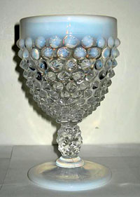 Fenton French Opalescent Hobnail Goblet