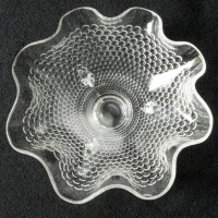 Fenton #1932 Hobnail Three-Toed Ruffled Bowl