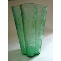 Fostoria #2387 Vase w/ # 290 Oak Leaf Brocade Etch