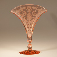 Fostoria #2385 Fan Vase w/ #278 Versailles Etch