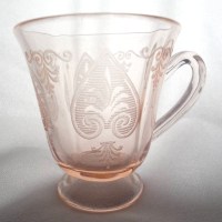 Fostoria #2375 Fairfax After Dinner Cup w/ # 280 Trojan Etch