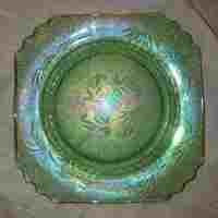 Fostoria #2419 Mayfair Square Luncheon Plate w/ Palm Leaf Brocade