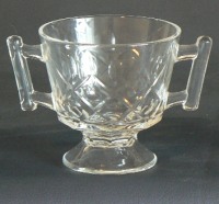Fostoria #2574 Raleigh Cream & Sugar w/ Pilgrim Cutting
